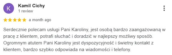 Opinia Google klienta 2