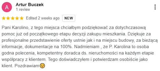 Opinia Google klienta 3