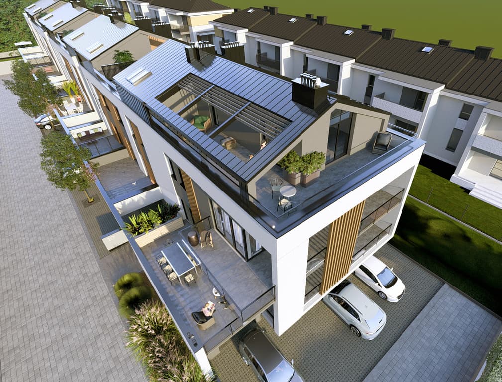 APARTAMENT DWUPOZIOMOWY Z TARASEM NA DACHU